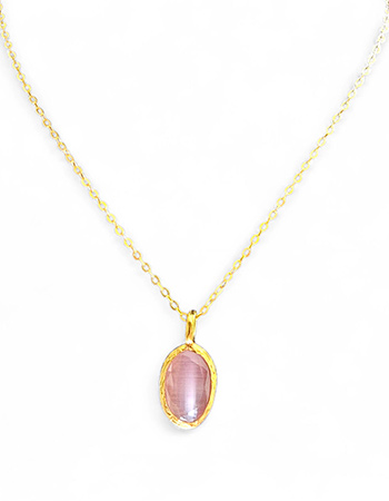 Vergulde Ketting Glow Light Pink