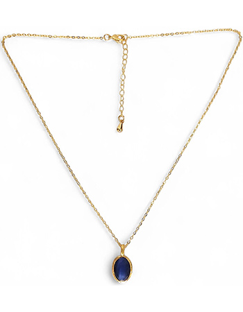 Vergulde Ketting Glow Purple Blue detail