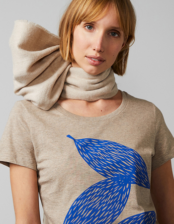 T-shirt Leafy Heather Sand