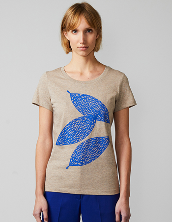 T-shirt Leafy Heather Sand