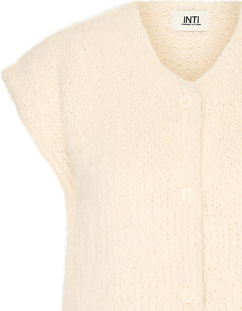 Vest Alpaca Anabel Ecru detail