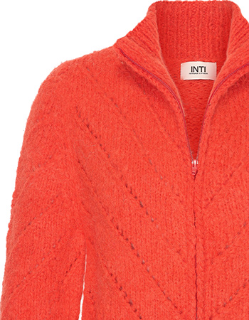 Vest Alpaca Delfina Papaver detail