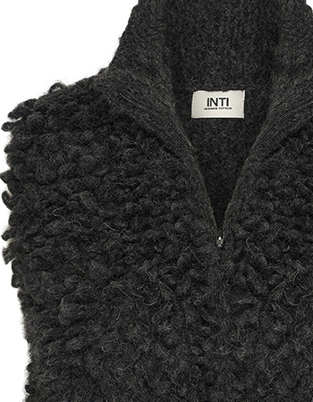 Mouwloos Vest Alpaca Oso Antra detail