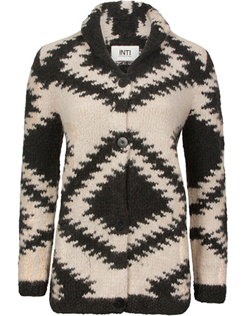 Vest Jas Alpaca Maor Marfil Black