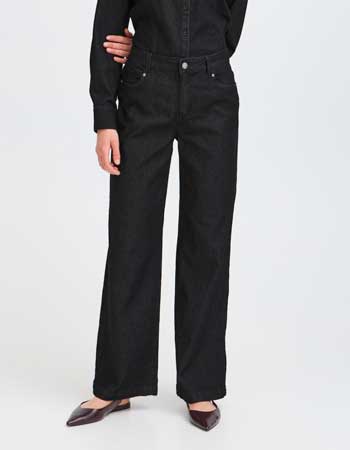 mooie vallende zwarte duurzame jeans van Fransa