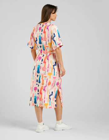 Jurk Kallvik Summer Abstract Multi Color