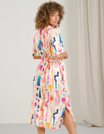 Jurk Kallvik Summer Abstract Multi Color