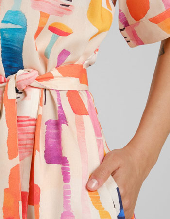 Jurk Kallvik Summer Abstract Multi Color
