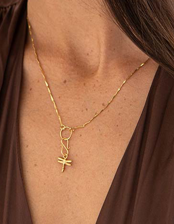 Mix And Match Hanger Libelle Munt Gold Plated