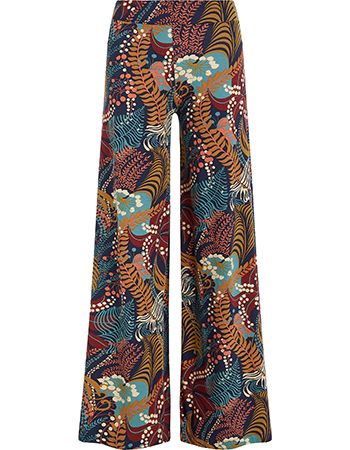 Pantalon Palazzo Border Nightingale Blue