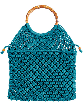 watMooi Tas  Macrame  Lapis Blue van King Louie Organic