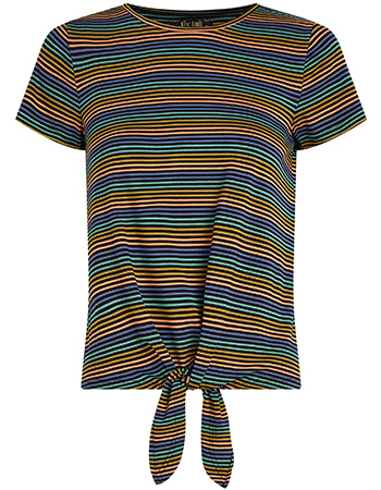 Top Knot Mariani Stripe Black