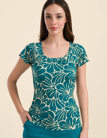 Top Butterfly Flower Lake Green