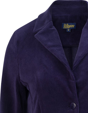 Blazer Nova Rib Velour Navy detail