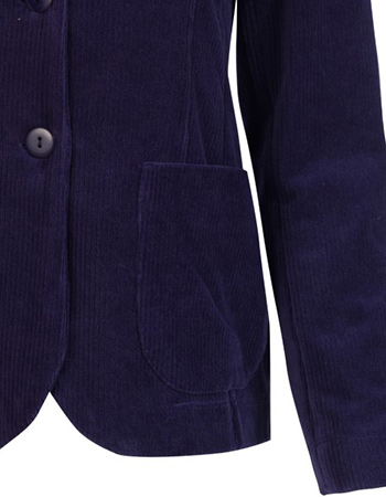 Blazer Nova Rib Velour Navy detail