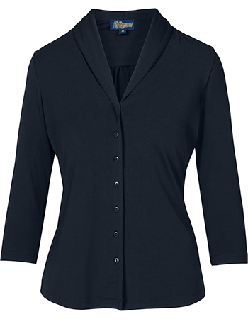 Blouse Iris Driekwart Mouw Plain Black