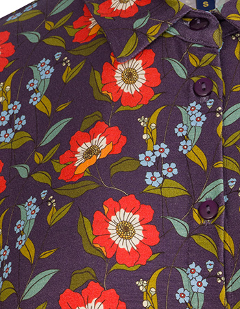 Blouse Sill  Purple Poppy detail