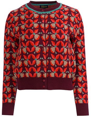 Cardigan Amy Port Tiles Plum