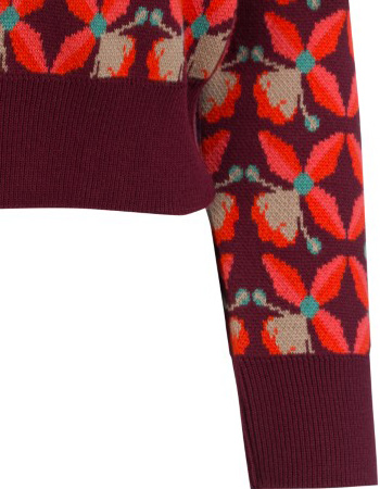 Cardigan Amy Port Tiles Plum detail