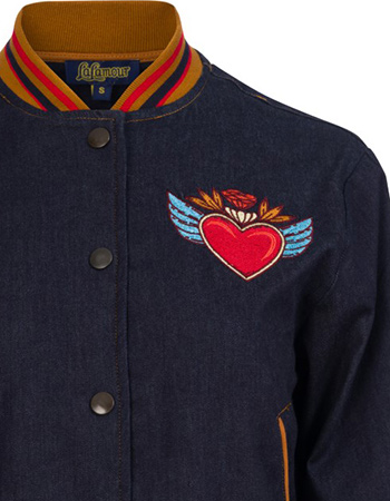 Jacket Billie Heart Denim detail