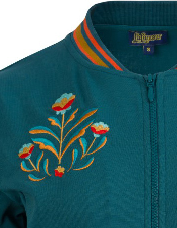 Bomber Jacket Punta Di Roma Petrol detail