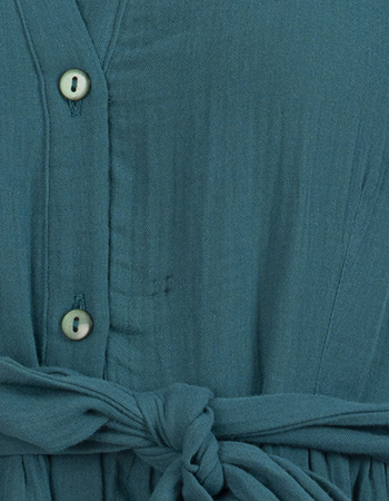 Jurk Nikki Crinkle Petrol detail