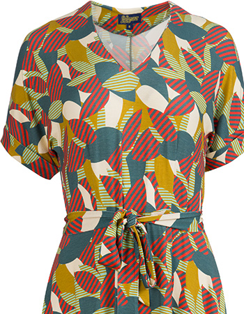 Jurk Roxy Leaves Green detail