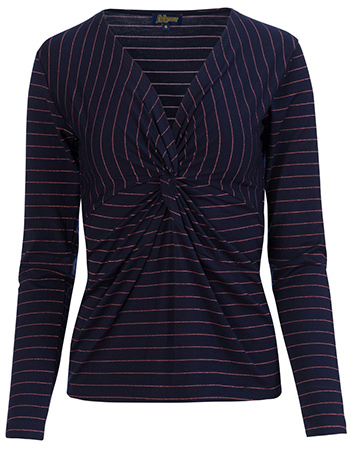 Longsleeve Angela Stripe Blue Rose Lurex Gold