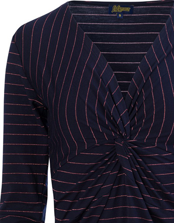 Longsleeve Angela Stripe Blue Rose Lurex Gold detail