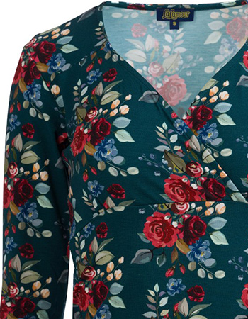 Longsleeve Monroe Autumn Bouquet Green detail