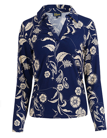 Longsleeve Suzy Birds Of Paisleys Blue