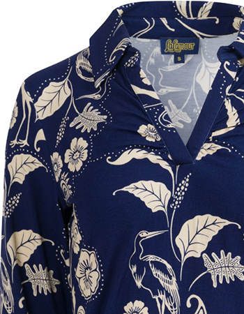 Longsleeve Suzy Birds Of Paisleys Blue detail