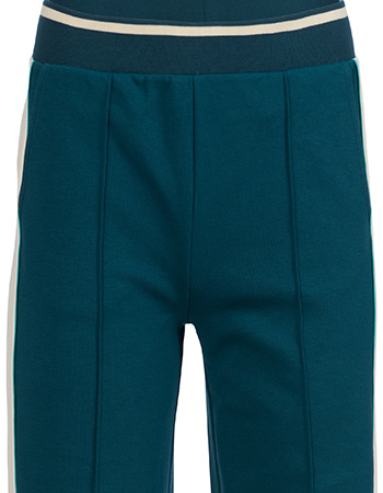 Pantalon Hailey Met Witte Bies Dark Petrol detail