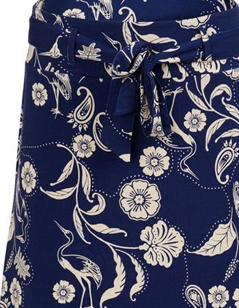 Rok Denim Birds Of Paisley Blue detail