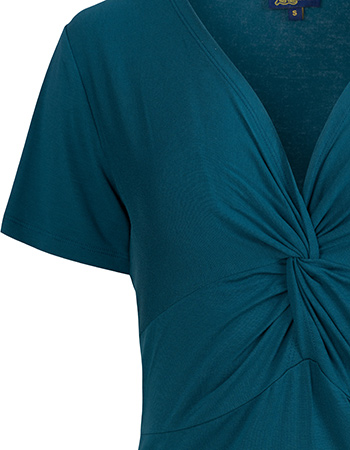 Top Angela Plain Petrol detail