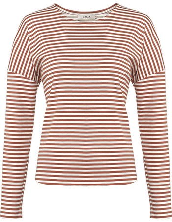 Longsleeve Lyra Pecan Brown  Ecru