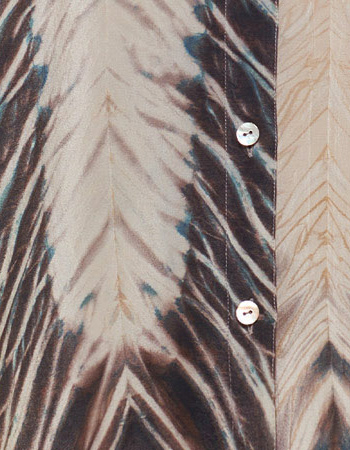 Blouse Organic Zijde Tabu Blue detail