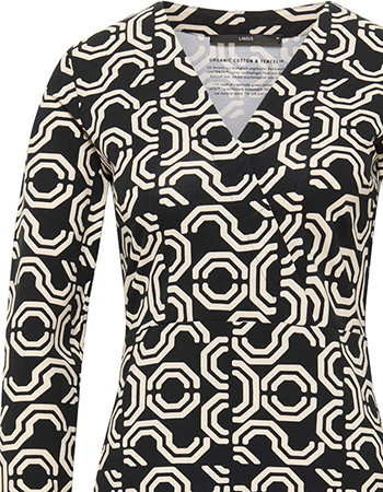 Jurk Wikkel Circle Black detail