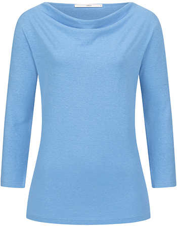 Longsleeve 3/4 Mouw Watervalhals Ocs Blue Sea
