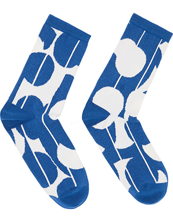 Sokken Graphic Dots Off White Blue