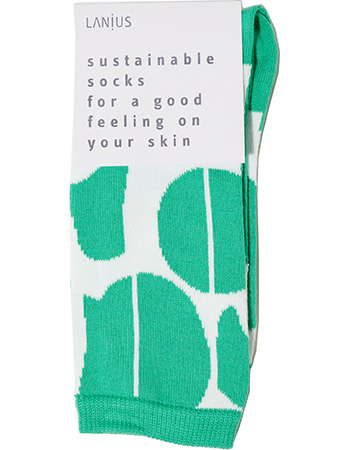 Sokken Graphic Dots Off White Green detail