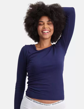 Longsleeve Lara Bamboe 2 Pack Navy