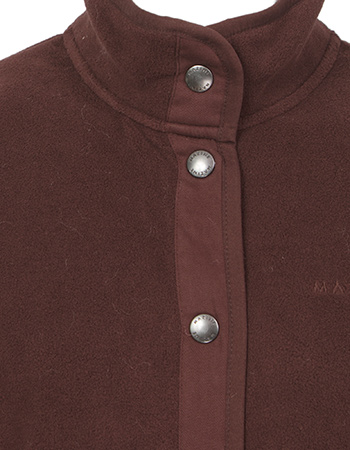 Jacket Fleece Deep Mahogany detail