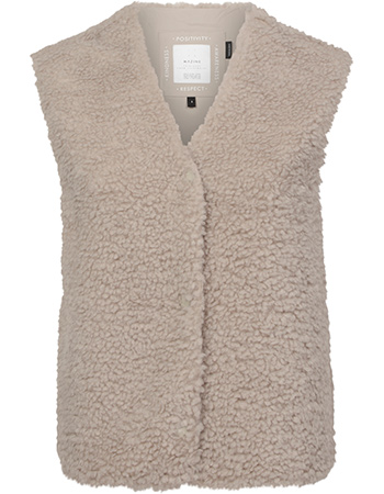 Bodywarmer Amy Faux Fur Naturel