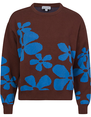 Trui Floral Mahogany Palace Blue
