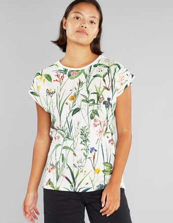 T-shirt Visby Flower Field Whisper White