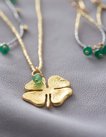 Ketting Paradise Aventurine Gold