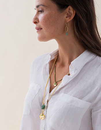 Goudkleurige Ketting Calm Aventurine