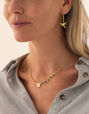 Vergulde Ketting Truthful Aventurine Citrine