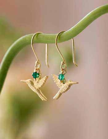 Vergulde Oorbellen Generous Aventurine